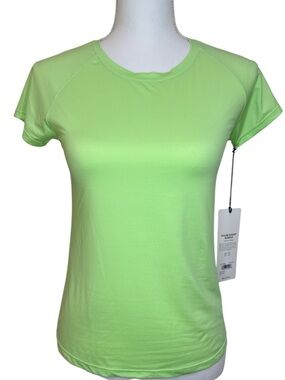 ALO Yoga Pulse Short Sleeve Neon Lime XS